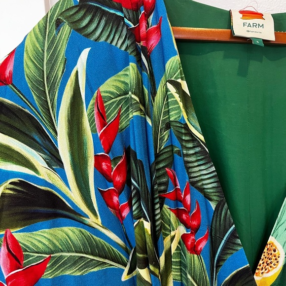 Farm Rio papayas and ginger wrap dress Small - Picture 5 of 5